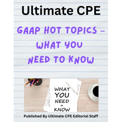 GAAP Hot Topics – What You Need to Know 2026
